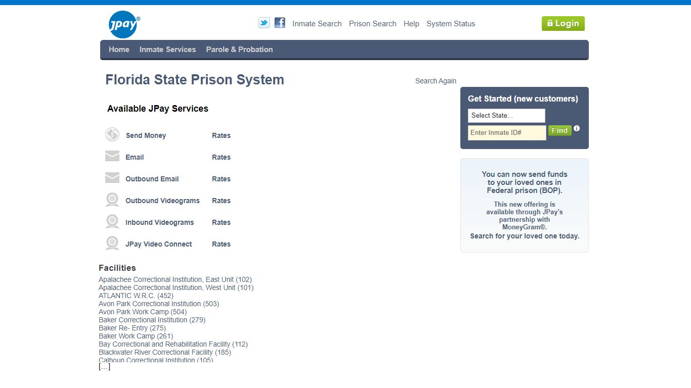 Florida State Prison System - JPay LLC